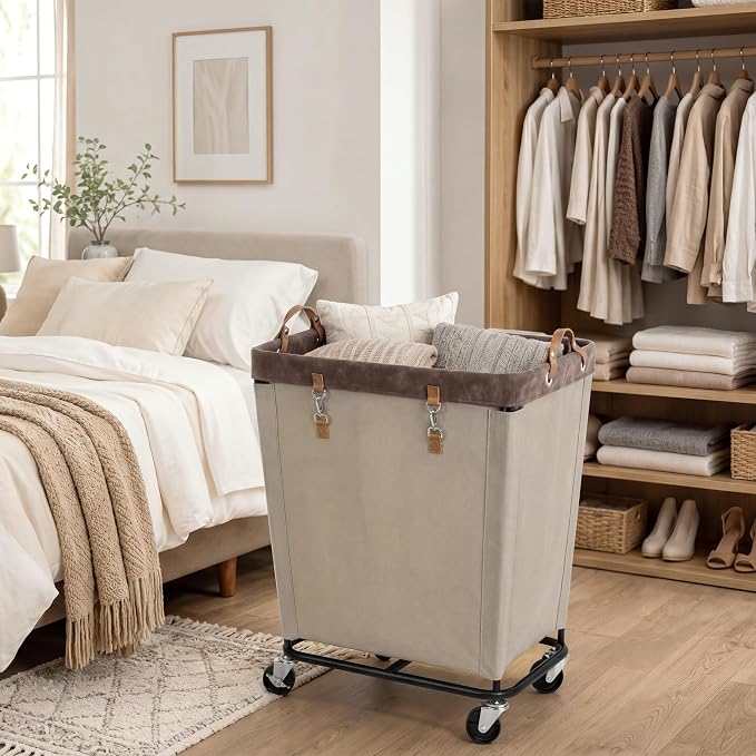 StorageWorks 210L Laundry Basket with Wheels, Rolling Hampers for Clothing - Image 6
