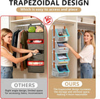 Fabric Hanging Closet Clothes Organizers and Storage Detachable 4 Tier - Image 6