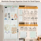 16 Pockets- Over Door Hanging Storage Organizer with 4 Kinds Pouch,Behind Closet Hanging Shelf Holder for Sock,Hat,Underwear,Travel Outfit,Shoes,Back of Door Space-saving Organization for Home,Dorm,RV - Image 8