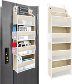 Over the Door Organizer 4 Shelves & 4 Side Pockets, Hanging Door Storage by Unknown