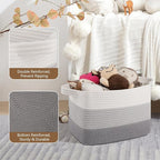 OIASKET Storage Basket for Organizing 3 Pack, Woven Baskets for Storage - Image 3