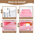 Over the Door Organizer, 4 Large Pocket Hanging Storage with 40lb Capacity - Image 5