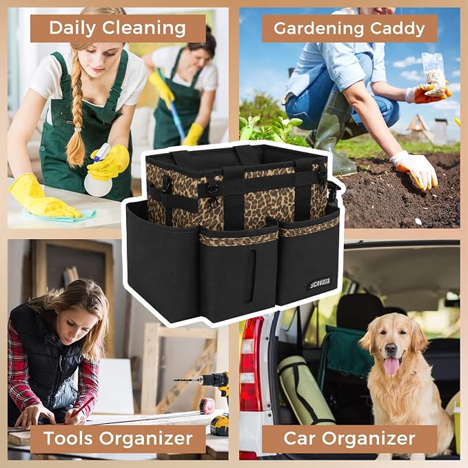 SCAVATA Compact Wearable Cleaning Caddy with Handle & Shoulder Straps - Image 7
