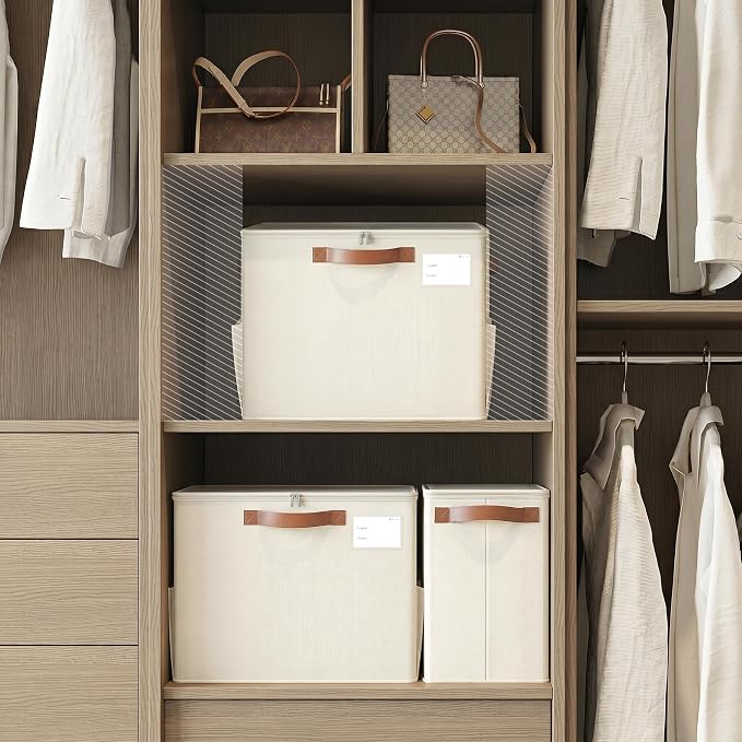 Varhomax Shoe Organizer Box for Closet, Fabric Storage Basket - Image 7