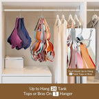 ZEDODIER 2 Pack Tank Top Hanger, Rotating Bra Organizer for Closet - Image 3