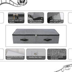 Under Bed Storage Bins with Lids, Closet Organizers, Foldable Under-bed Storage Baskets for Sheets, Clothes, Quilts, Sweaters, Wrapping Paper, 35x16.5x7inch, Black Gray, 2PCS - Image 6