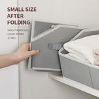Homsorout Large Storage Bins Baskets - 6 Pack Closet Storage Cubes, Fabric Baskets for Organizing, Cube Organizer Bins with Handles, Foldable Boxes for Clothes, Towels, Grey - Image 5