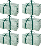 BALEINE 6-Pack Oversized Moving Bags with Reinforced Handles, Heavy-Duty Storage Tote for Clothes, Moving Supplies (Antique Folidage, 6-Pack) by BALEINE
