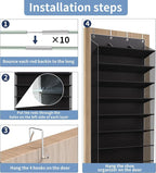TAHAVICE 10-Tier Over The Door Shoe Organizer, Heavy Duty Hanging Storage - Image 5