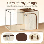 Clothes Storage Bins, Brown, 24L, 3 Openings - Image 6