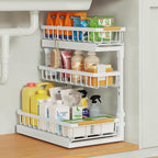 Under Sink Organizer and Storage 1 Pack 3 Tier Kitchen Bathroom Organizers by Aekenr