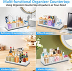 Bathroom Counter Organizer, Large White Silicone Toothbrush Holders for Bathrooms with 3PCS Qtip Holder, Bathroom Organizer Countertop Toothbrush and Toothpaste Holder for Makeup Organizer for Vanity - Image 7