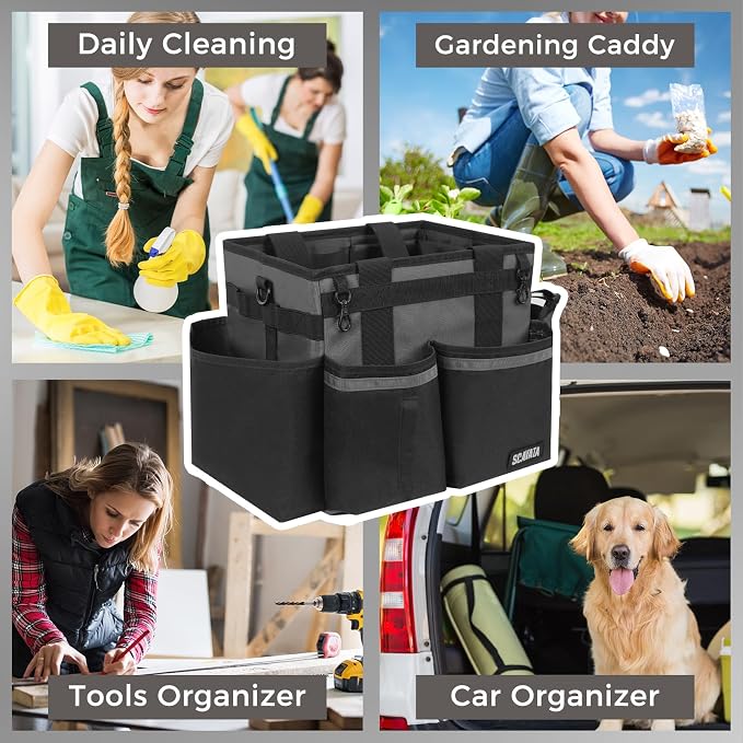SCAVATA Compact Wearable Cleaning Caddy with Handle & Shoulder Straps - Image 7