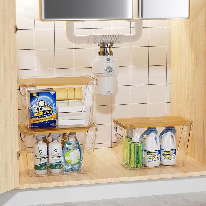 Delamu 3 Pack Trash Bag Dispenser, Stackable Garbage Bag Holder - Image 3