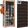 40-Pocket Over the Door Shoe Organizer - Large Mesh Pocket Hanging Shoe Organizer,Behind the Door Shoes Storage Holder Hanger (Coffee color) by Unknown