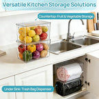 Vtopmart 1 Pack Clear Trash Bag Holder, Stackable Garbage Bag Dispenser - Image 4