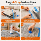 12 Pack Vacuum Bags for Travel with Rechargeable Pump, Save Luggage Space - Image 7