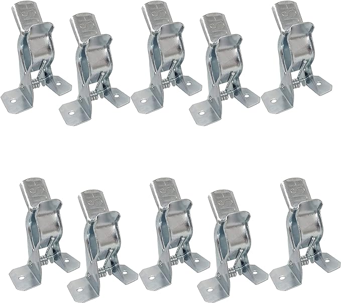 Bulldog Clamp (10 Pack) Spring Grip Garage Closet Wall Organizer for Brooms, Mops, Rakes, Etc. by Bulldog