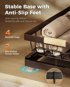 Sevenblue 3-Pack 2-Tier Height Adjustable Under Sink Organizer, Brown - Image 7