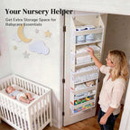 Ultra-Slim Over The Door Organizer for Narrow Gap & Small Space（Beige） - Image 7