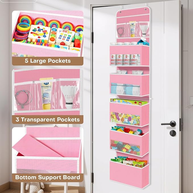 Over the Door Organizer, Large Pocket Hanging Storage with 40lb Capacity - Image 4