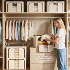 Clothes Storage Bins, Brown, 24L, 3 Openings - Image 7