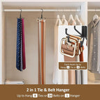 ZEDODIER Tie Hanger for Closet, Rotating Tie Organizer, Holds 8 Ties - Image 3