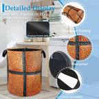 Basketball Large Storage Basket Collapsible Laundry Basket Oxford Storage Bin for Toy Bins Gift Baskets Bedroom Clothes Hamper 16" X 20.8" - Image 3