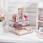 Vtopmart 3 Tier Clear Makeup Organizer with 2 Drawers - Image 5