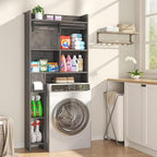 kepptory Over the Toilet Cabinet with Sliding Barn Door，Dark Grey - Image 7
