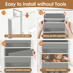 Over The Door Organizer Storage behind Door Hanging Organizer for Nursery - Image 3