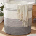 OIAHOMY 120L Laundry Basket Laundry Hamper Nursery Hamper Gradient Gray by MasterofSpaceOptimization