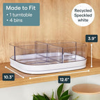YouCopia MagicTrack Turntable with 4 Bins, Rectangle Lazy Susan Organizer - Image 5