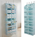 HOMELUX THEORY Over the Door Organizer, 6-Tier XL, 100D Fabric, Baby Blue | Extra wide over the door organizer, 65 lb capacity, 12 side mesh pockets, heavy-duty 100D fabric, bedroom & nursery storage by HomeluxTheory