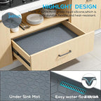 Under Sink Mat 10"x16" Under Sink Mats for Kitchen, Silicone Waterproof Under Sink Liner, Sink Cabinet Organizer Tray with Drain Hole - Image 2