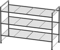 Simple Houseware 3-Tier Stackable Wired Grid Shoe Rack, Black by SimpleHouseware