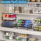 OKZEST 3-Tier Rolling Pantry Floor Organizers and Storage Cart with Wheels - Image 3