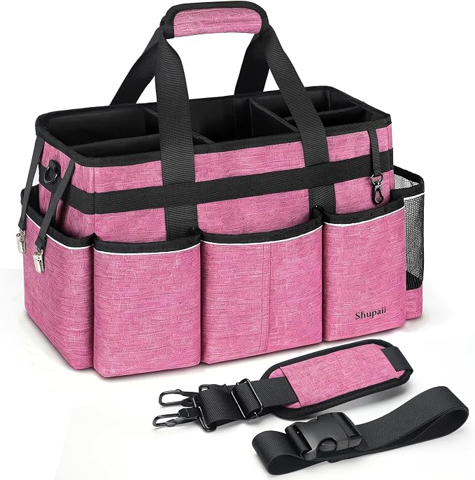 Wearable Cleaning Caddy Bag, Cleaning Caddy Supplies Organizer with Handles for Cleaners & Housekeeper, Under Sink & Car Cleaning Tool Organizers Bag by TexCrafters