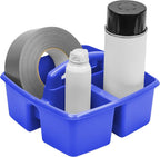 Storex Classroom Craft Caddy, 3 Compartment Plastic Organizer with Carry Handle, Assorted Colors, 9.25 x 5.25 x 9.25 Inch, Case of Six 5-Packs (00941U06C) - Image 7
