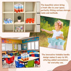 6 Pack Classroom Caddy Organizer with Handle, 6 Compartments, Morandi - Image 6