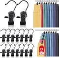 24 Pack Boot Hangers Clips for Closet, Heavy Duty Pants Hangers with Clips by Besslly