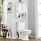 UTEX Bathroom Wall Cabinet Over Toilet, White Wall-Mounted Medicine Cabinet - Image 4