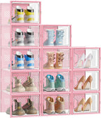 SIMPDIY XL Clear Shoe Storage Boxes, Stackable Shoe Organizer for Closet by DecorateYourHome