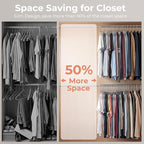 HOUSE DAY Grey Plastic Hangers 60 Pack, Slim Space-Saving Clothes Hangers - Image 5