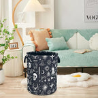 Witch Skull Gothic Laundry Basket Foldable Oxford Cloth Hamper 18.9x16.5 In - Image 6