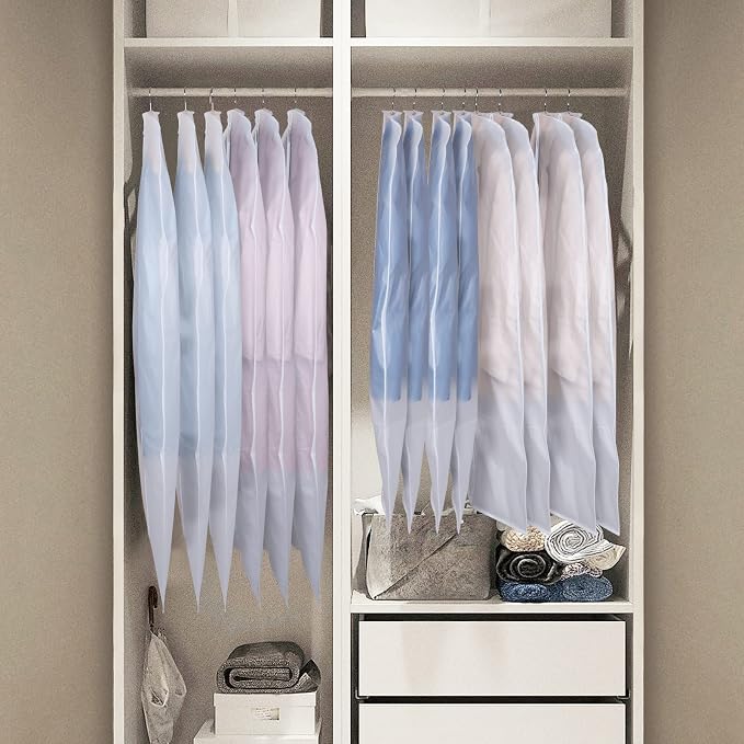 Zilink Coat Cover for Storage Garment Bags for Hanging Clothes 54 in 10Pack - Image 6
