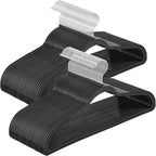 SONGMICS Plastic Clothes Hangers, Pack of 50, Space-Saving | 0.2 Inches Thick, 17.7 Inches Wide, 360° Swivel Hook, Black, BREANNA Collection UCRP50B by Unknown
