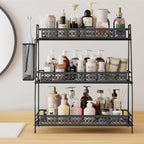 Vintage 3 Tier Bathroom Counter Organizer with Bonus Basket - Image 8