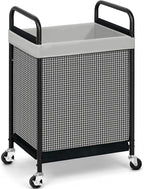 STORAGE MANIAC Rolling Laundry Hamper with Wheels 1-Section Laundry Sorter Rolling Laundrys Basket on Wheels with Removable Bag Clothes Hamper Laundrys Organizer Cart Bathroom Bedroom 90L Grey by STORAGEMANIAC