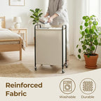 GRANNY SAYS Laundry Hamper, Slim Basket with Wheels and Handles, Beige, 80L - Image 4